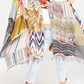 Aratta Snow White Poncho Hand Stitched Jaquard