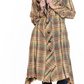Aratta Ruffian Trench Coat Washed Army Plaid