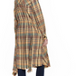 Aratta Ruffian Trench Coat Washed Army Plaid