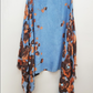 Aratta Aurelia Hand Stitched Shawl-Blue/Rust
