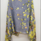 Aratta Aurelia Hand Stitched Shawl- Gray/Yellow