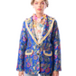 Aratta Renaissance Silk Jacquard Blazer-Blue