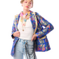 Aratta Renaissance Silk Jacquard Blazer-Blue