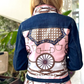 Dark Denim Jacket / Blush Bit