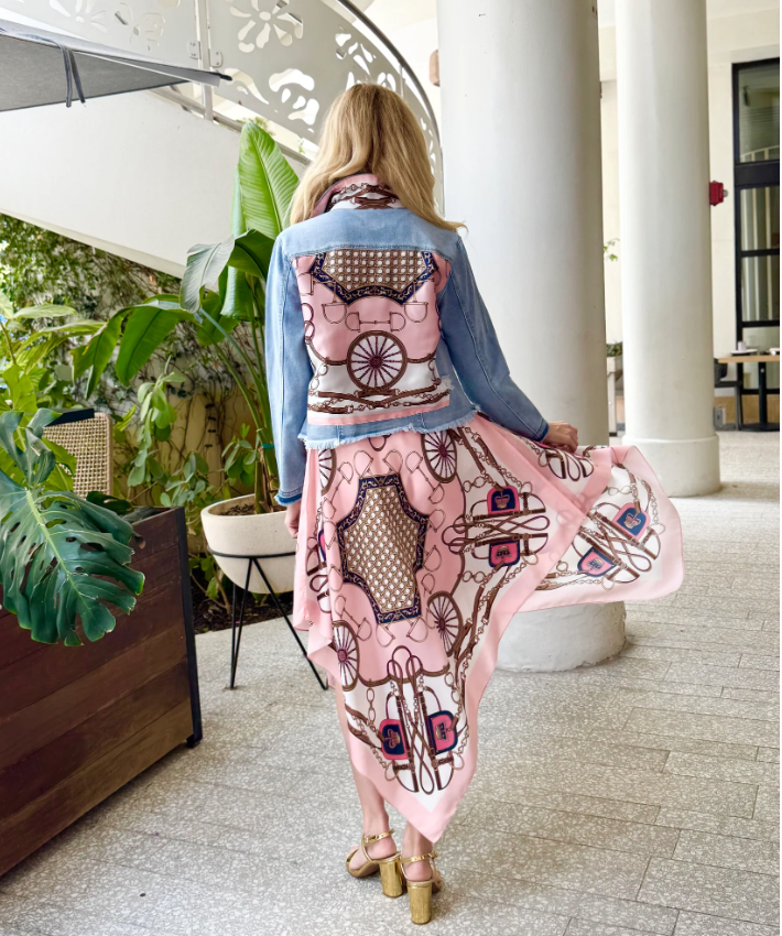 Silk Scarf Dress  / Blush Bit