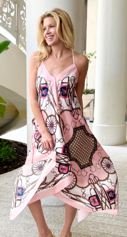 Silk Scarf Dress  / Blush Bit