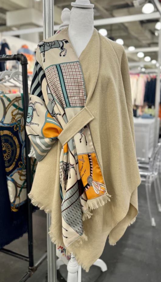 Pull through Wrap / Blue and Black Horse