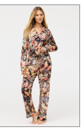 Johnny Was Carly PJ Set TEYROS Scarf