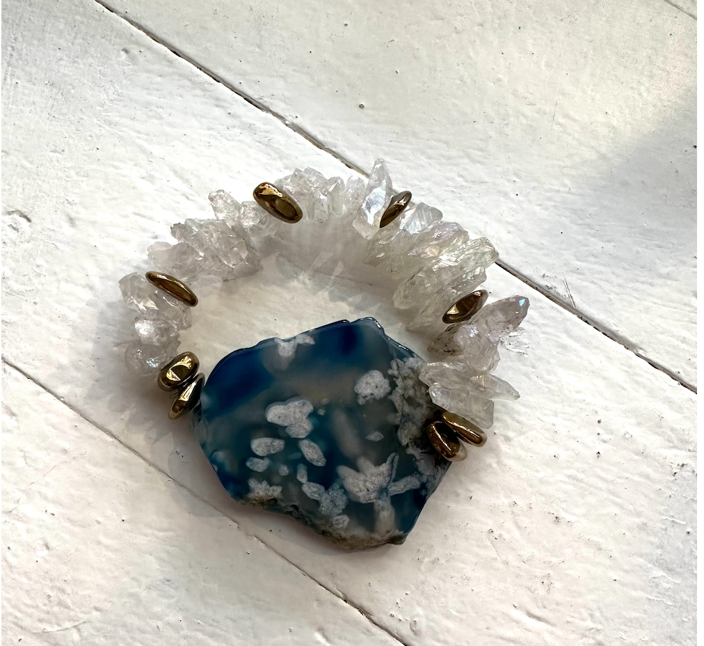 Blue & White Jasper Connector Bracelet