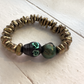 Flower Skull Bracelet Green