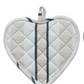 Cotton Quilted Heart Shaped Pot Holder w/ Stripes