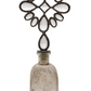 Decorative Glass Bottle with Zinc Alloy Stopper, Distressed Finish