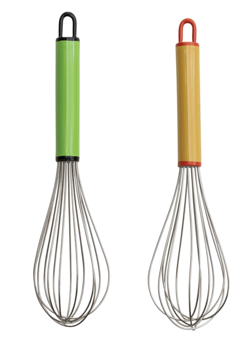 Stainless Steel Whisk w/ Enameled Aluminum Handle, 2 Colors