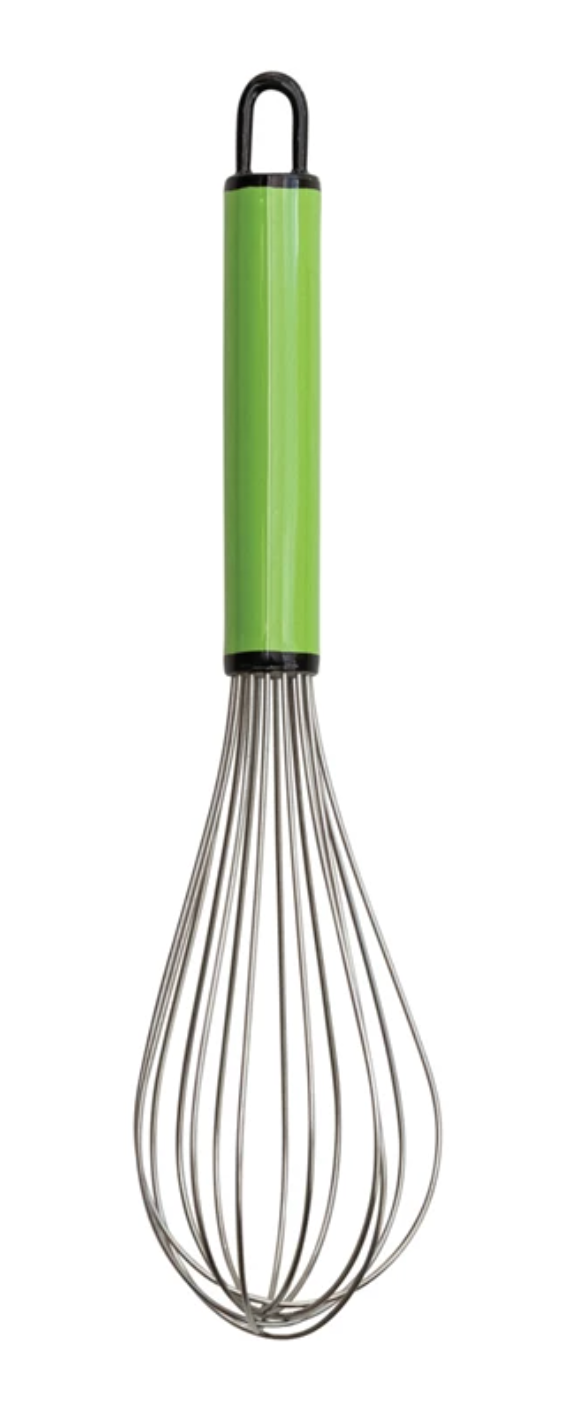 Stainless Steel Whisk w/ Enameled Aluminum Handle, 2 Colors