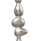 Cast Aluminum Organic Shaped Stacked Taper Holder, Nickel Finish