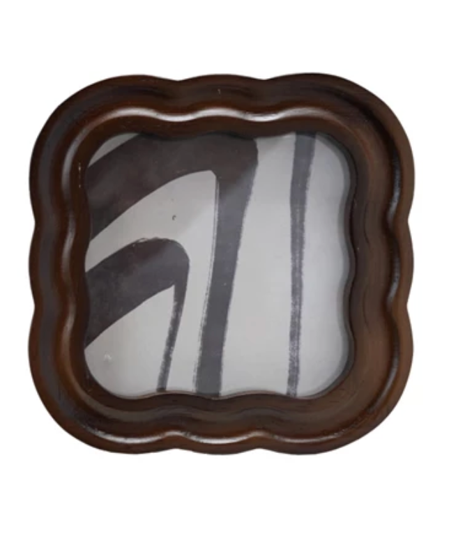 Scalloped Photo Frame, 2 Colors (4" x 4" Photo) (Hangs or Sits)