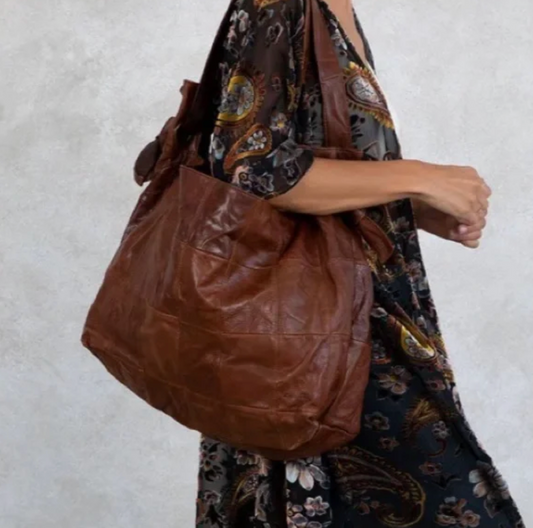 LOVESTITCH Luna Leather Patchwork Bag