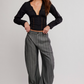 Free People Spotlight Barrel Pinstripe Trousers
