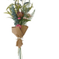 Danika Faux Flower Bouquet Wrapped in Paper & Tied with Cotton Bow (Contains 8 Pieces)-