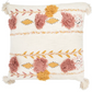 20" Cotton Embroidered Pillow w/ Tassels