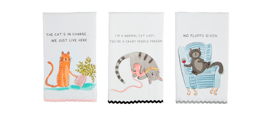 Whimsical Cat Towels
