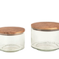 Burl Wood Lidded Canisters