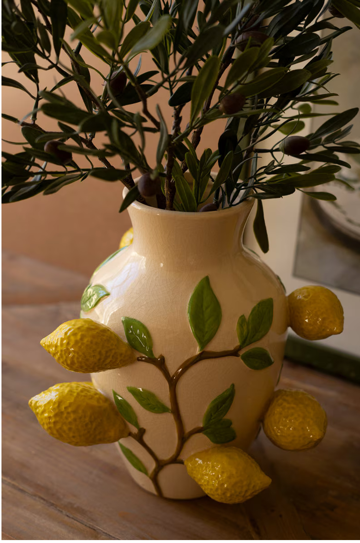Ceramic Lemon Vase