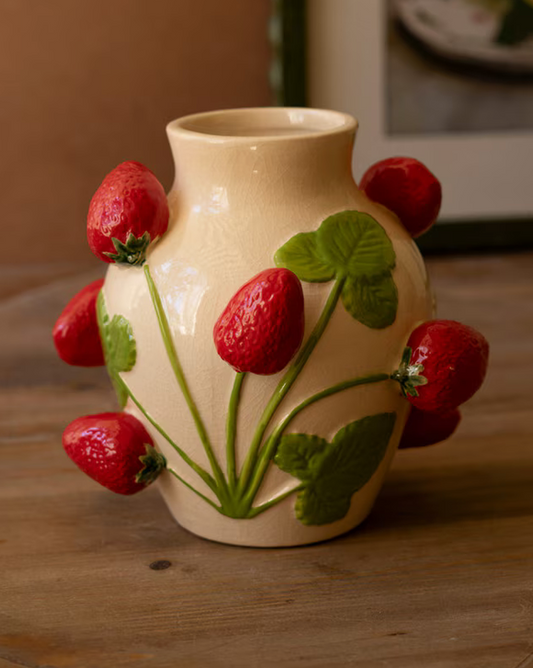 Ceramic Strawberry Vase