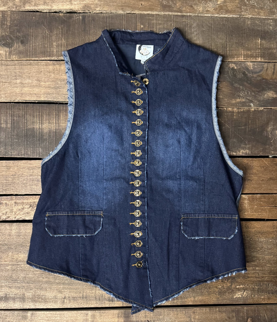 Mesmerized Vest – Dark Chambray
