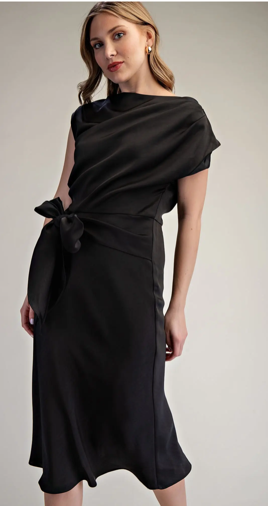 Layla Asymetrical Dress- Black