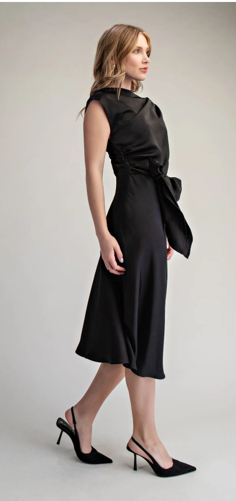Layla Asymetrical Dress- Black