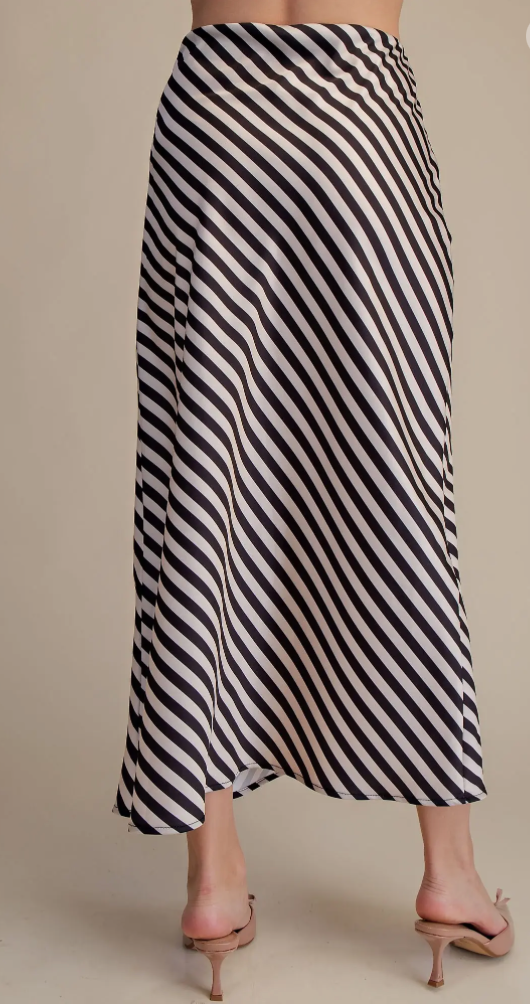 Brenda Striped Midi Skirt