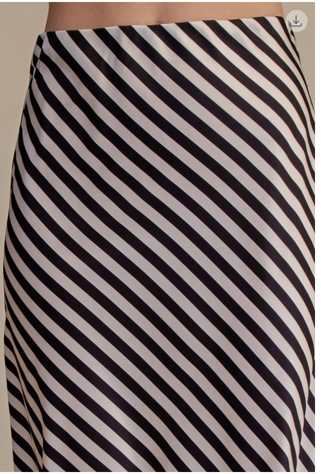 Brenda Striped Midi Skirt