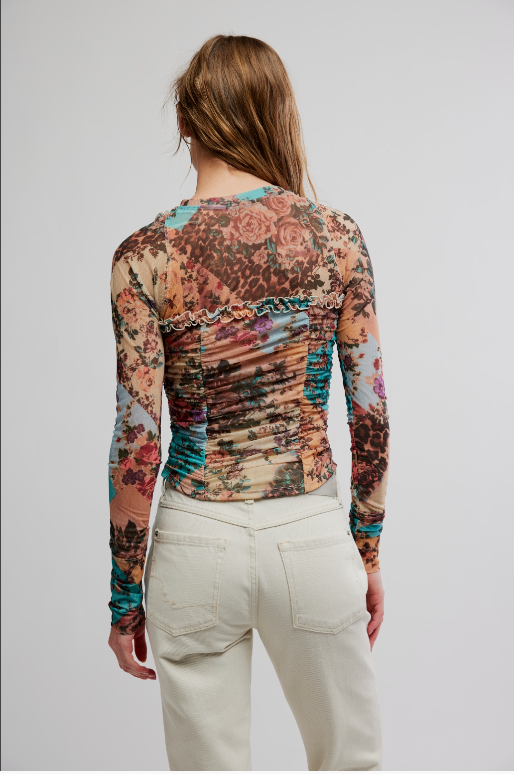 Free People Ariana Long Sleeve Ruched Top