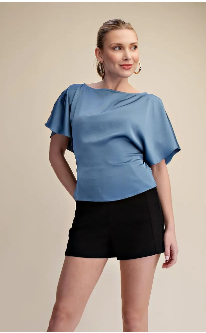 Olivia Slate Blue Top