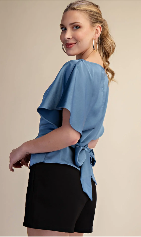 Olivia Slate Blue Top