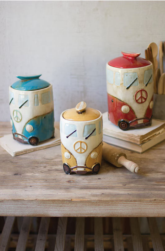 Peace Van Canisters-Set of 3