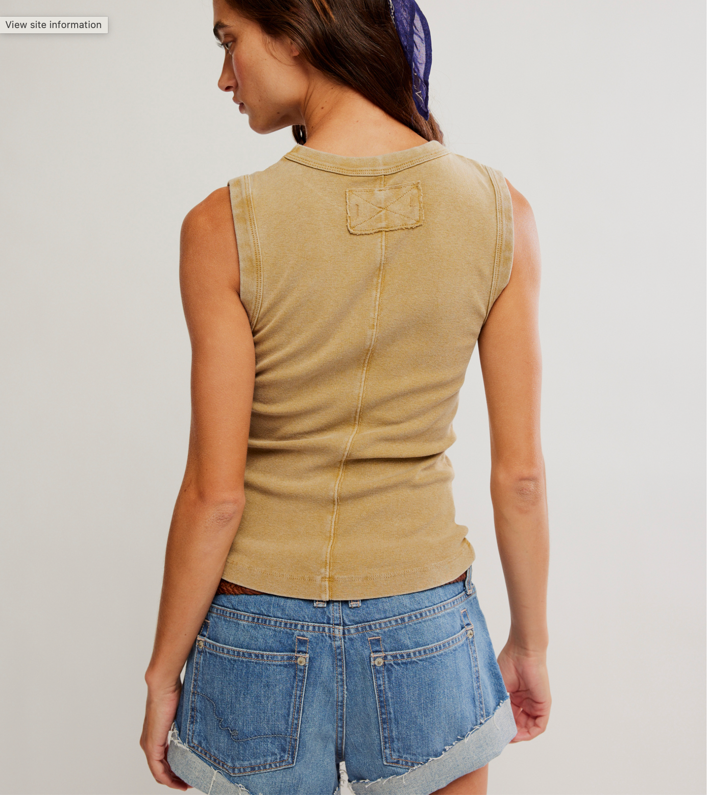 Free People Murphy Tank top Dill Seed