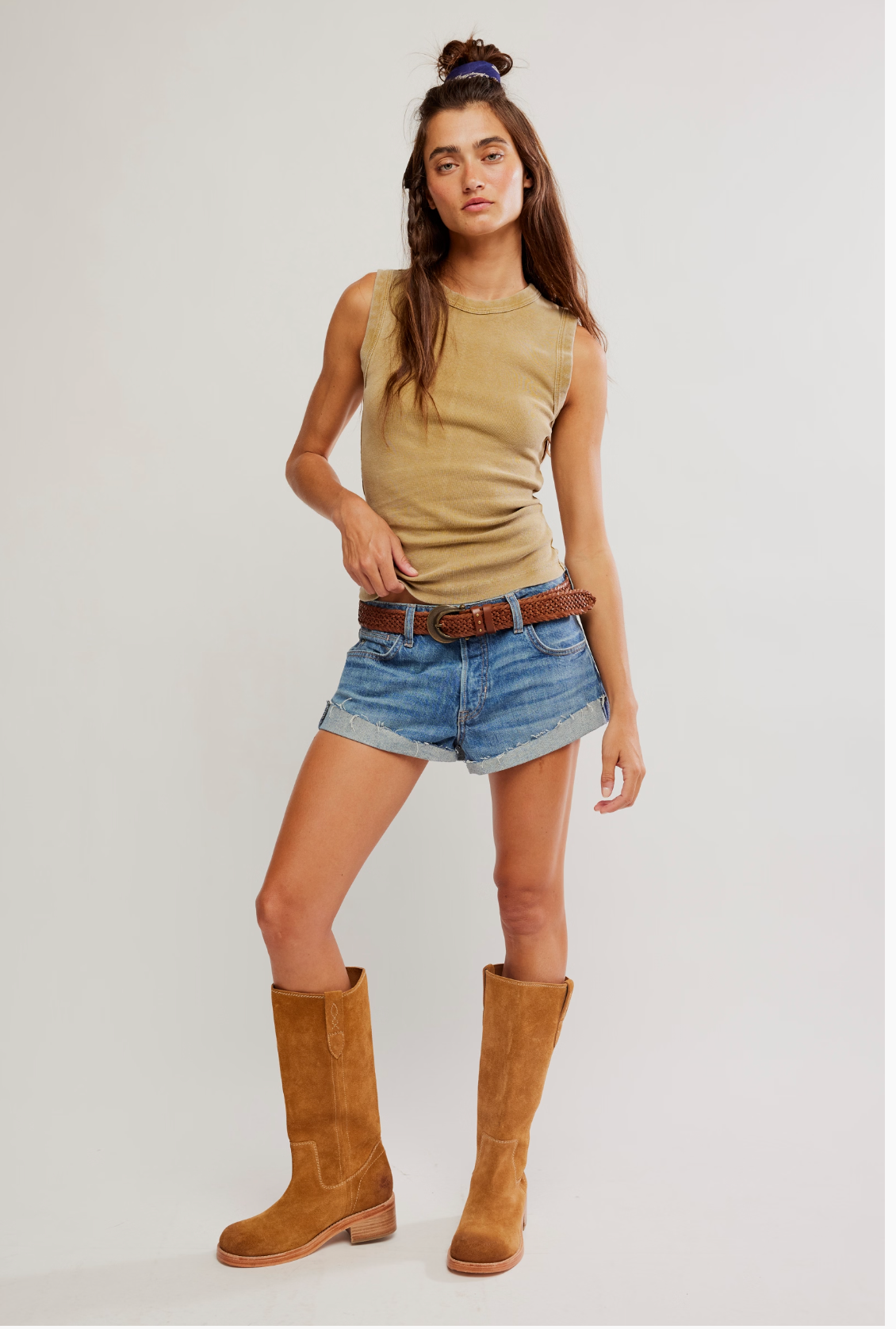 Free People Murphy Tank top Dill Seed