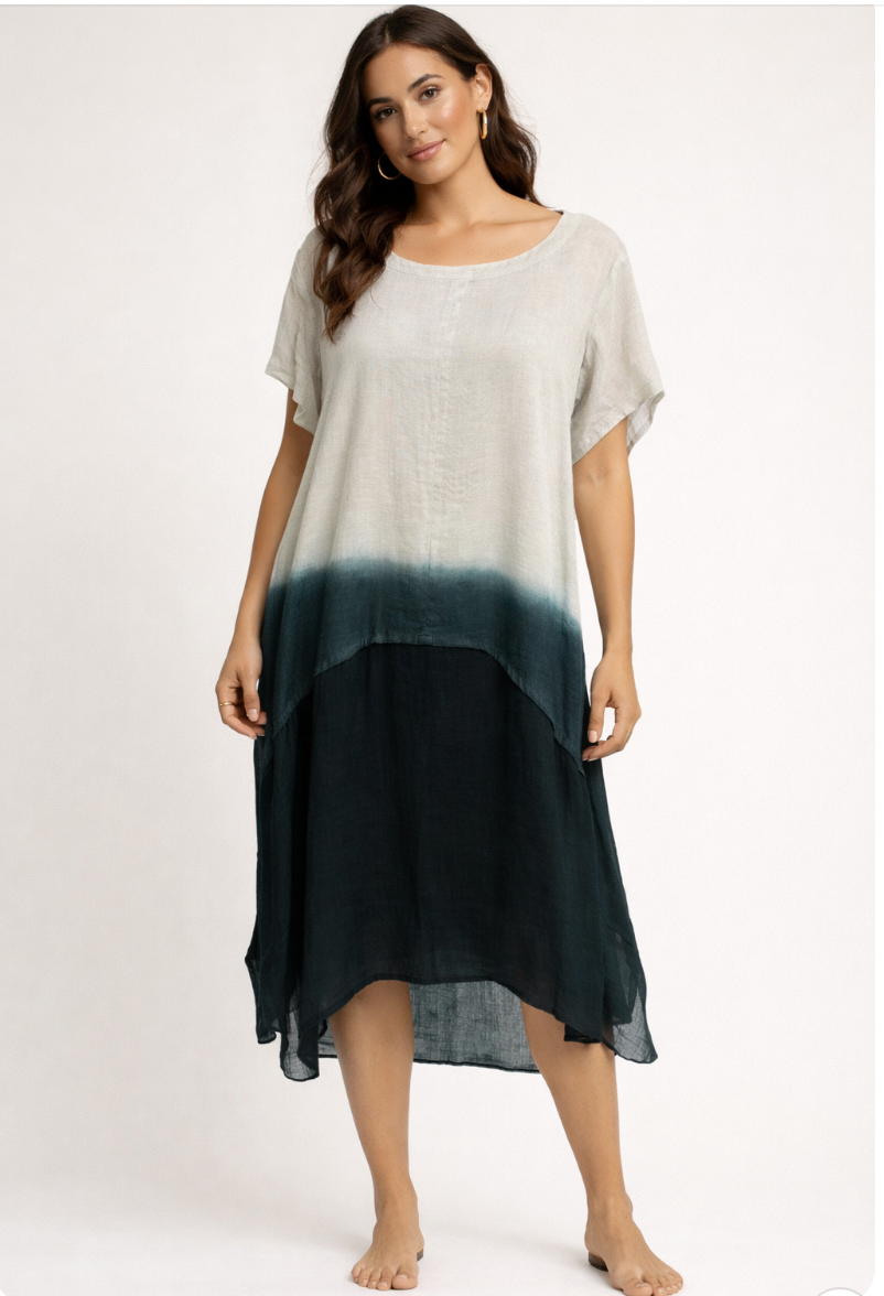 Dip Dye Wheat Ombre Dress