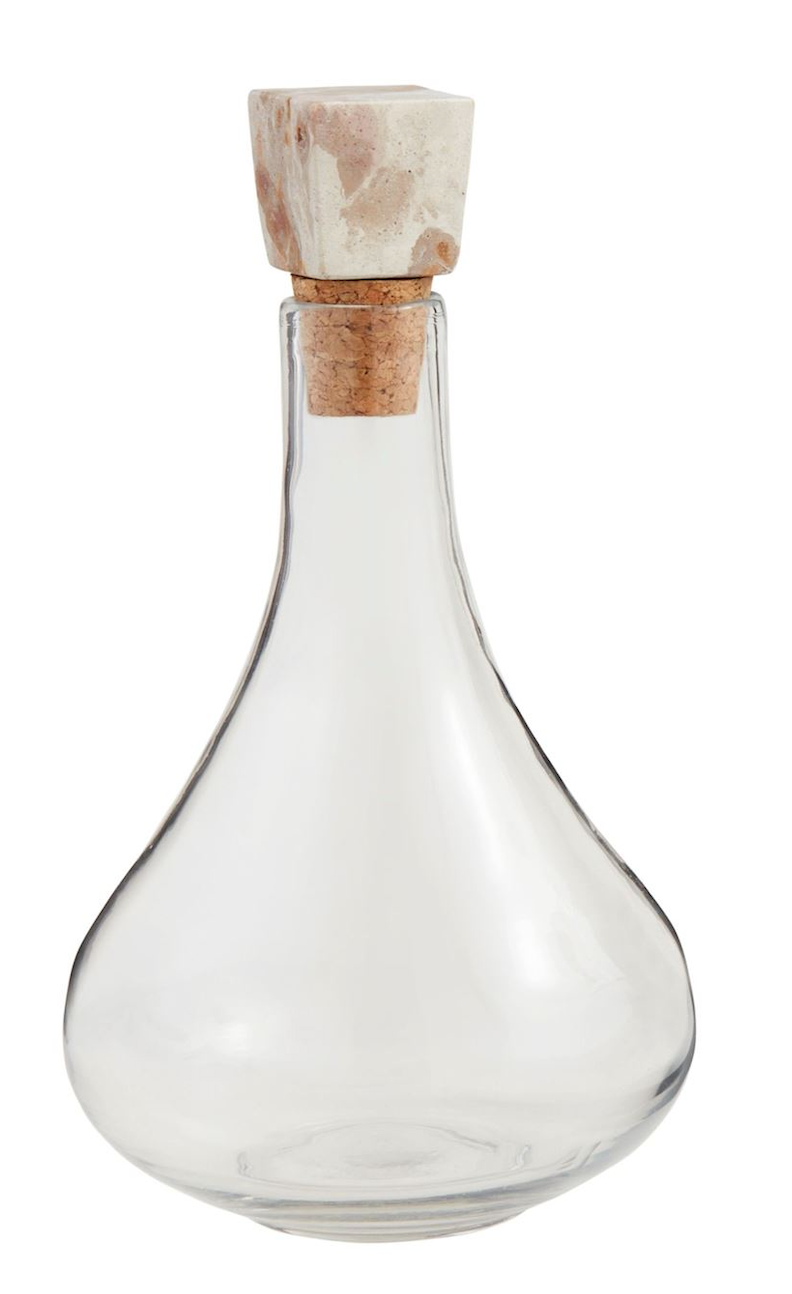 Tall Glass Marble Decanter