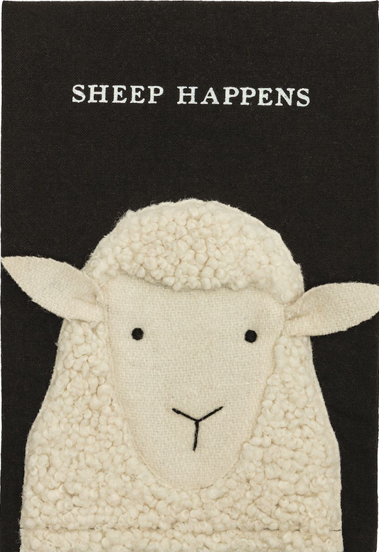 Sheep Happens Embroidery Towel