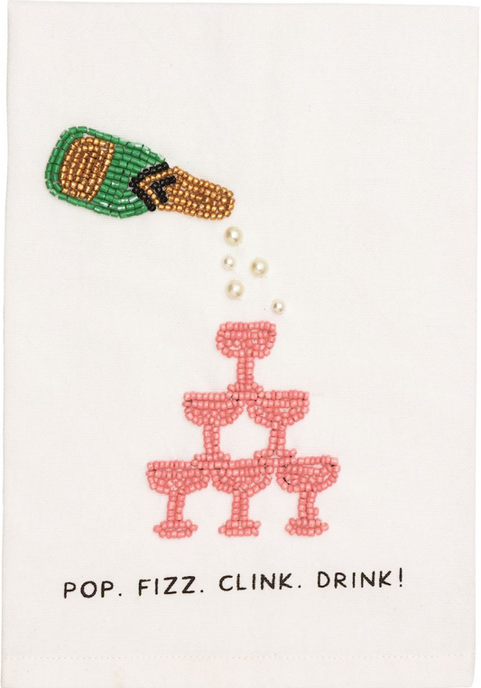 Champagne Tower Beaded Towel