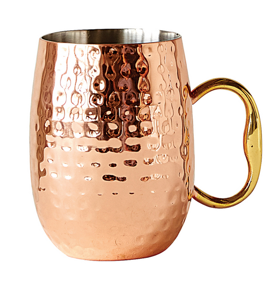 Hammered Stainless Steel Mule Mug, Copper Finish