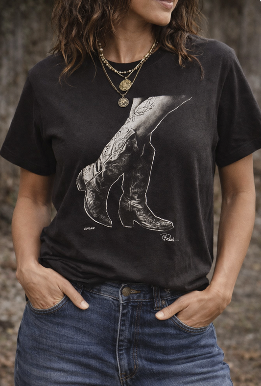 CPress Outlaw Mushie Tee Black