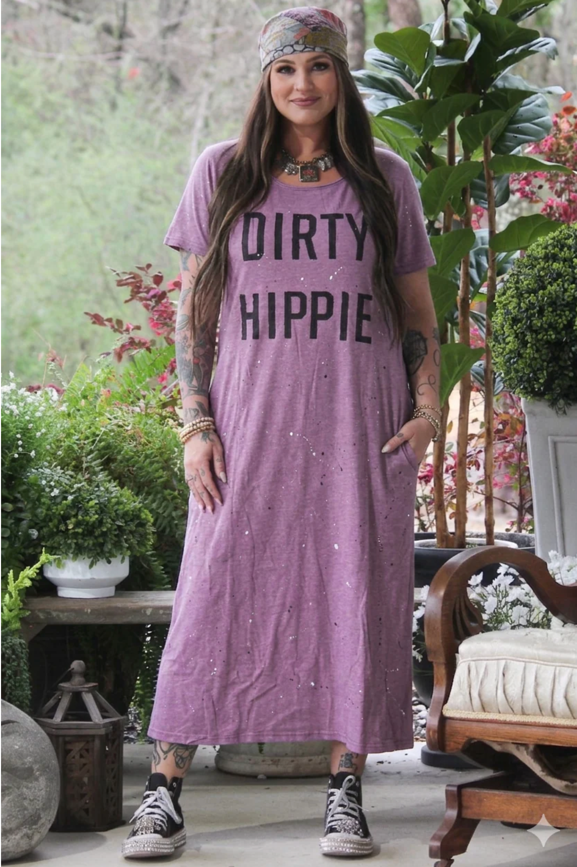 Dirty Hippie Dress Vintage Berry