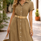 Earth Midi Button Up Dress