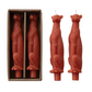 Unscented Coral Leopard Taper Candles