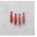 Unscented Coral Leopard Taper Candles