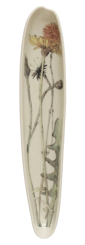 Stoneware Floral Platter